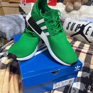 Adidas Vibrant Green Shoes with White Accents
